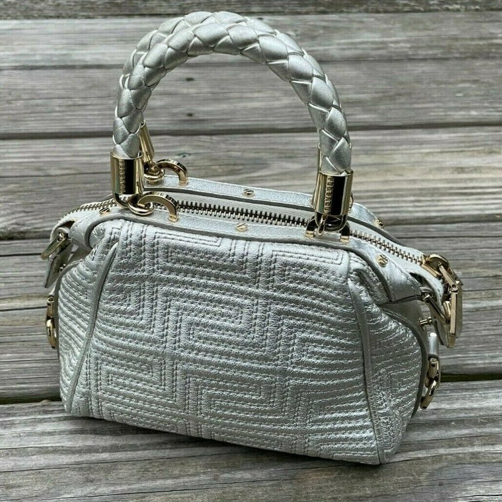 Gianni Versace Women Bag Small Hand Bag Silver Tone Made in Italy - Picture 2 of 12